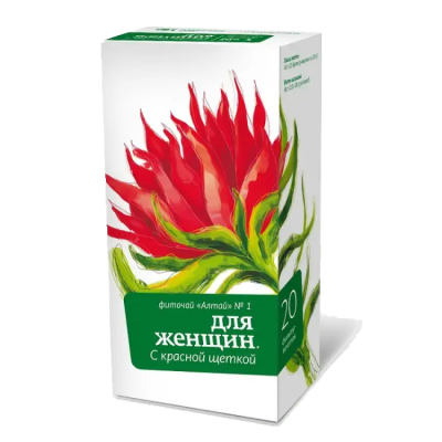Фиточай Алтай №1 Для женщин с красной щеткой фильтр-пакеты по 2,0 г 20 шт