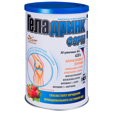 Геладринк Форте порошок клубника банка 420 г 1 шт