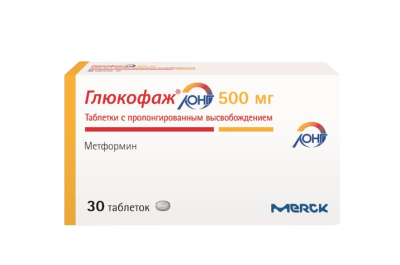 Глюкофаж Лонг таблетки с пролонг высвобождением 500 мг 30 шт