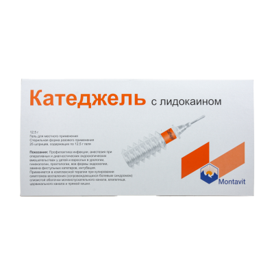 Катеджель с лидокаином гель для местного применения 12,5 г шприцы 25 шт