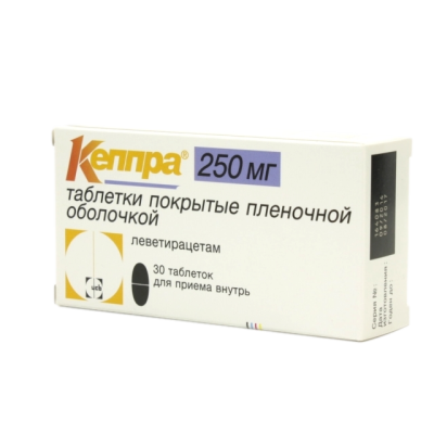 Кеппра таблетки покрыт.плен.об. 250 мг 30 шт