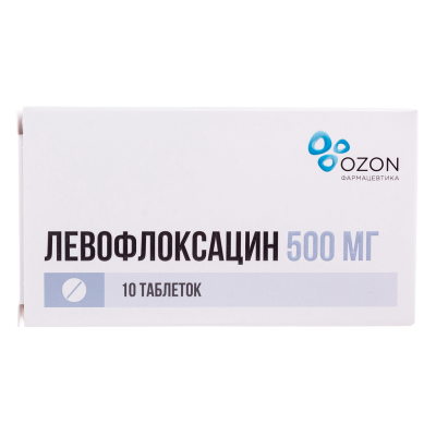 Левофлоксацин таблетки покрыт.плен.об. 500 мг 10 шт
