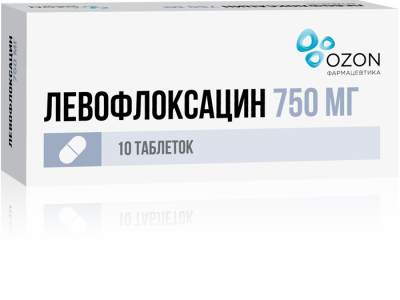 Левофлоксацин таблетки покрыт.плен.об. 750 мг 10 шт