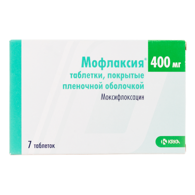 Мофлаксия таблетки покрыт.плен.об. 400 мг 7 шт
