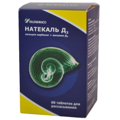 Натекаль Д3 таблетки для рассасывания 600 мг+400 ме 60 шт