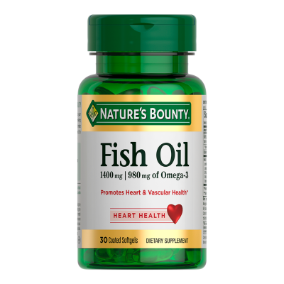 Nature's Bounty Fish Oil Omega-3 Рыбий Жир Омега-3 980 мг капсулы массой 2126 мг 30 шт