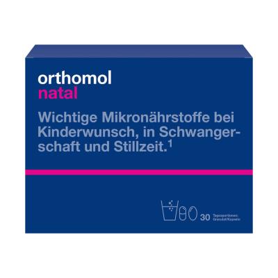 Orthomol Natal/Ортомол Натал курс 30 дней набор саше порошок массой 14 г+капсулы массой 441,5 мг+638 мг 1 уп