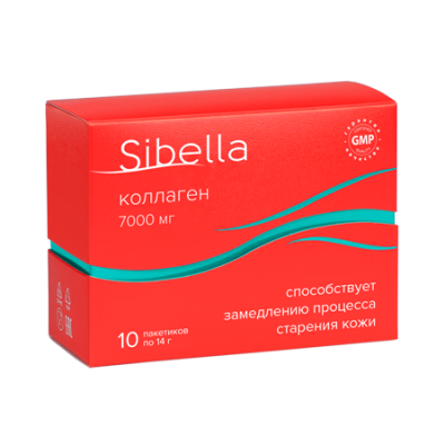 Sibella Коллаген порошок пакетики по 14 г 10 шт