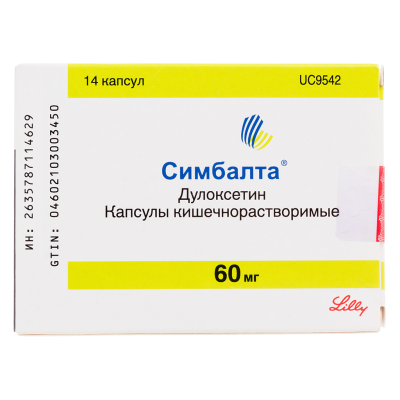 Симбалта капсулы кишечнорастворимые 60 мг 14 шт
