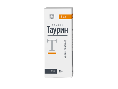 Таурин капли глазные 4 % фл-кап 5 мл 1 шт