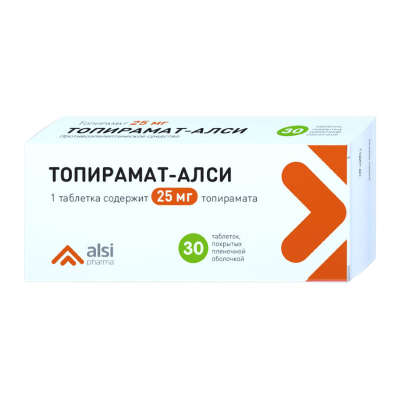 Топирамат-АЛСИ таблетки покрыт.плен.об. 25 мг 30 шт