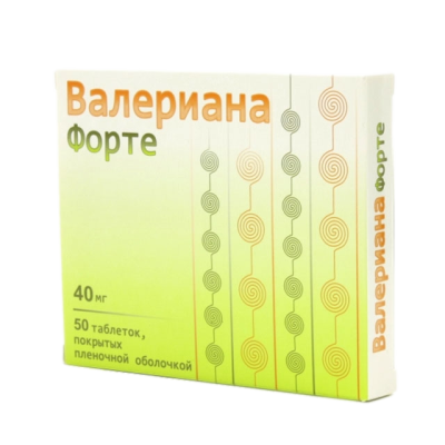 Валериана форте таблетки покрыт.плен.об. 40 мг 50 шт