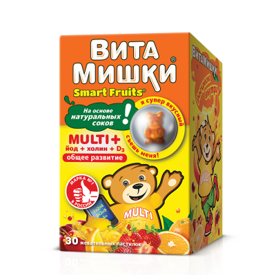 ВитаМишки Multi+ йод+холин жевательные пастилки массой 2500 мг 30 шт