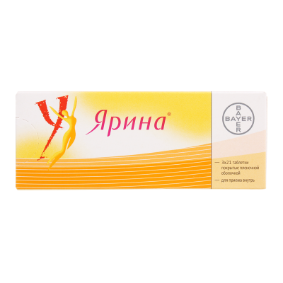 Ярина таблетки покрыт.плен.об. 3 мг+0,03 мг 63 шт
